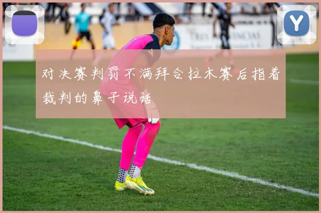 对决赛判罚不满拜合拉木赛后指着裁判的鼻子说话